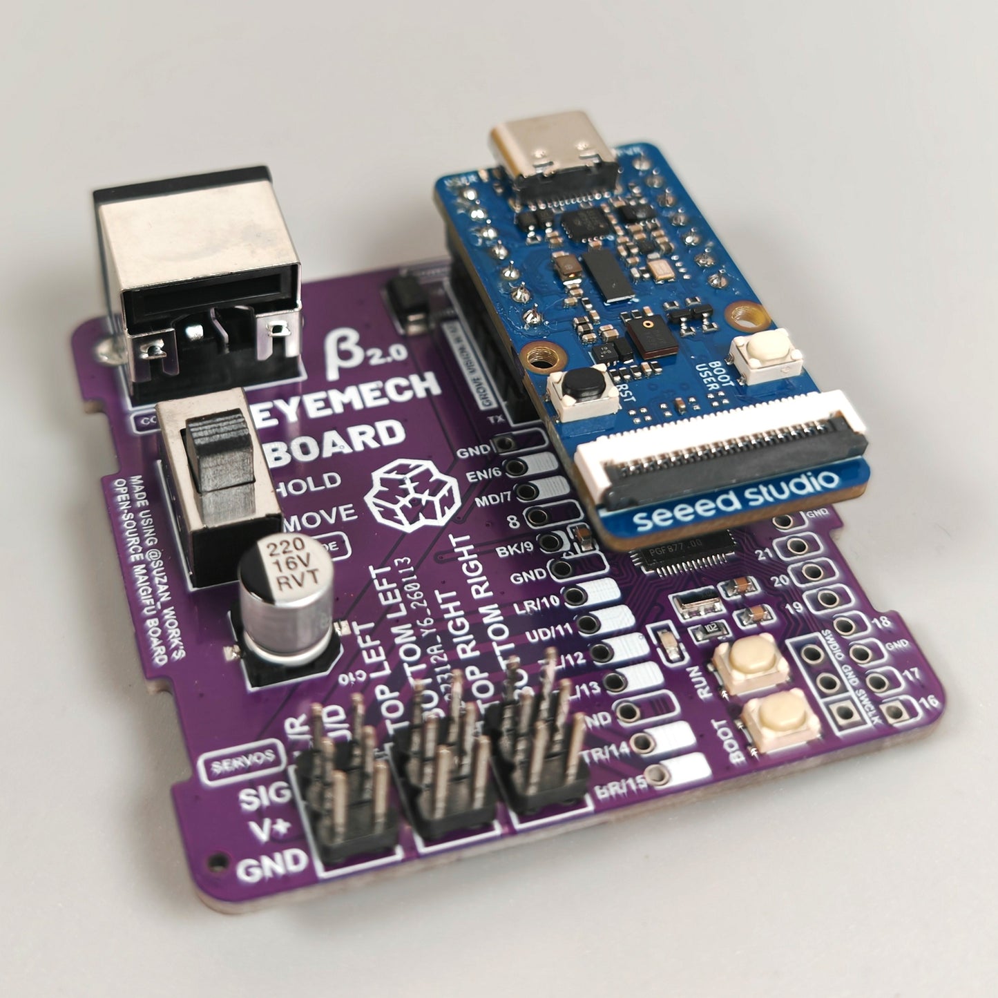 Eye Mechanism Controller Board - β2.0 (New Version, Compatible with Grove Vision AI Module V2)