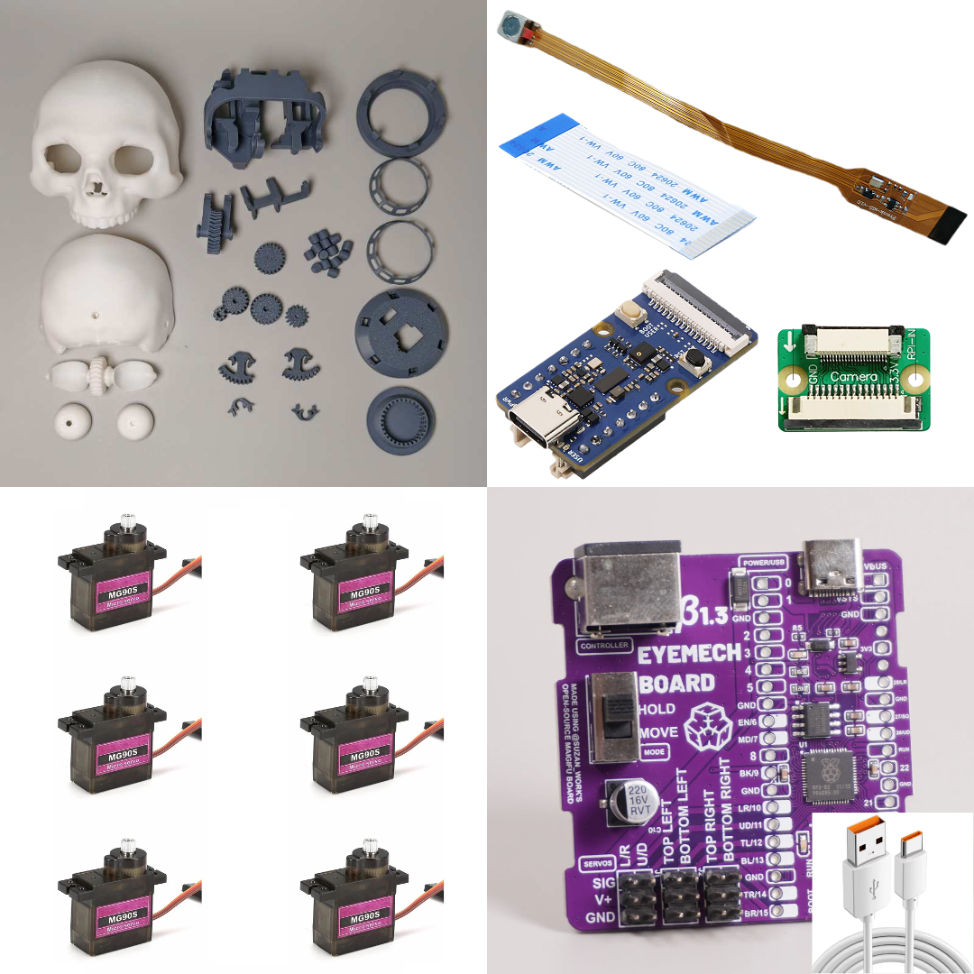 Micro Animatronic Watcher Full kit - Skeleton Skull