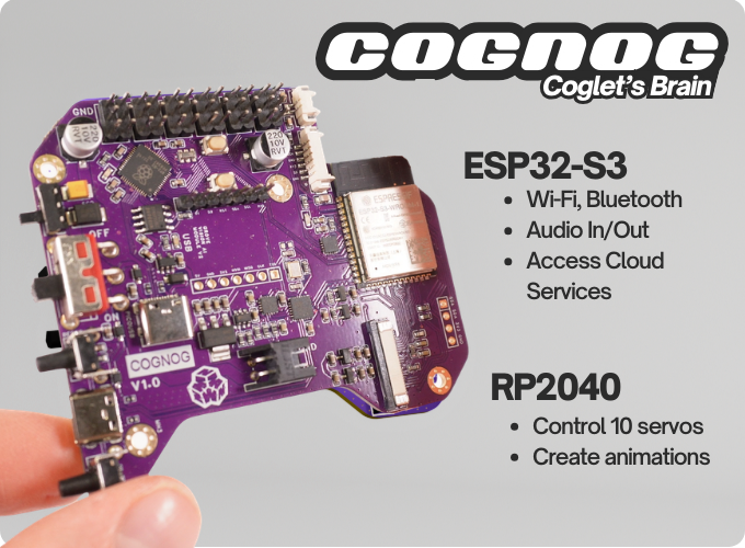 CogNog - Coglet Development Board (ESP32-S3 + Raspberry Pi Pico)